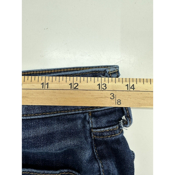 Womens American Eagle Jean Shorts Size 2 Stretch Midi Denim Cut -Off - Picture 8 of 11